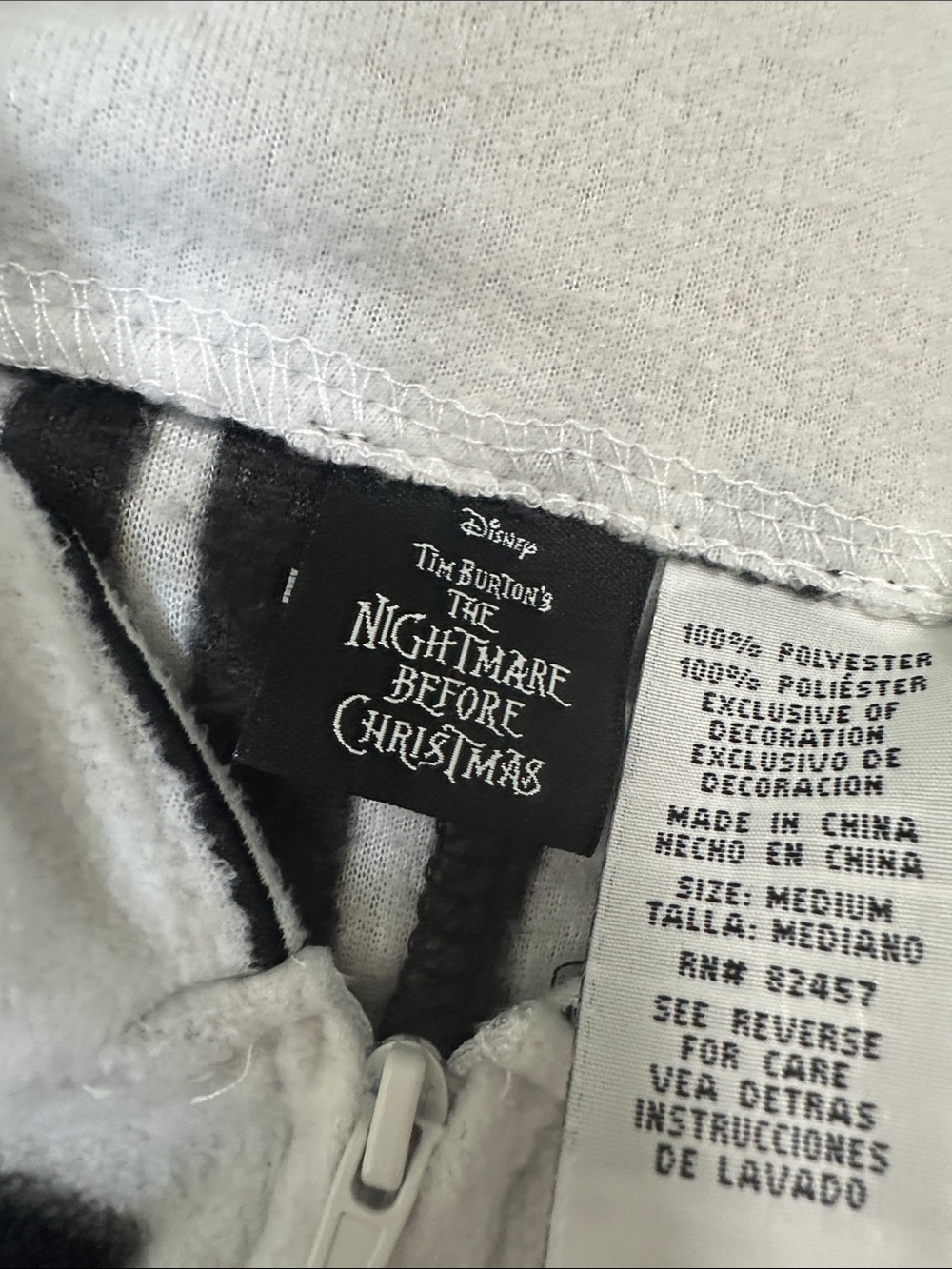 👑 Nightmare Before Christmas One Piece Pajama or Costume - Picture 2 of 2